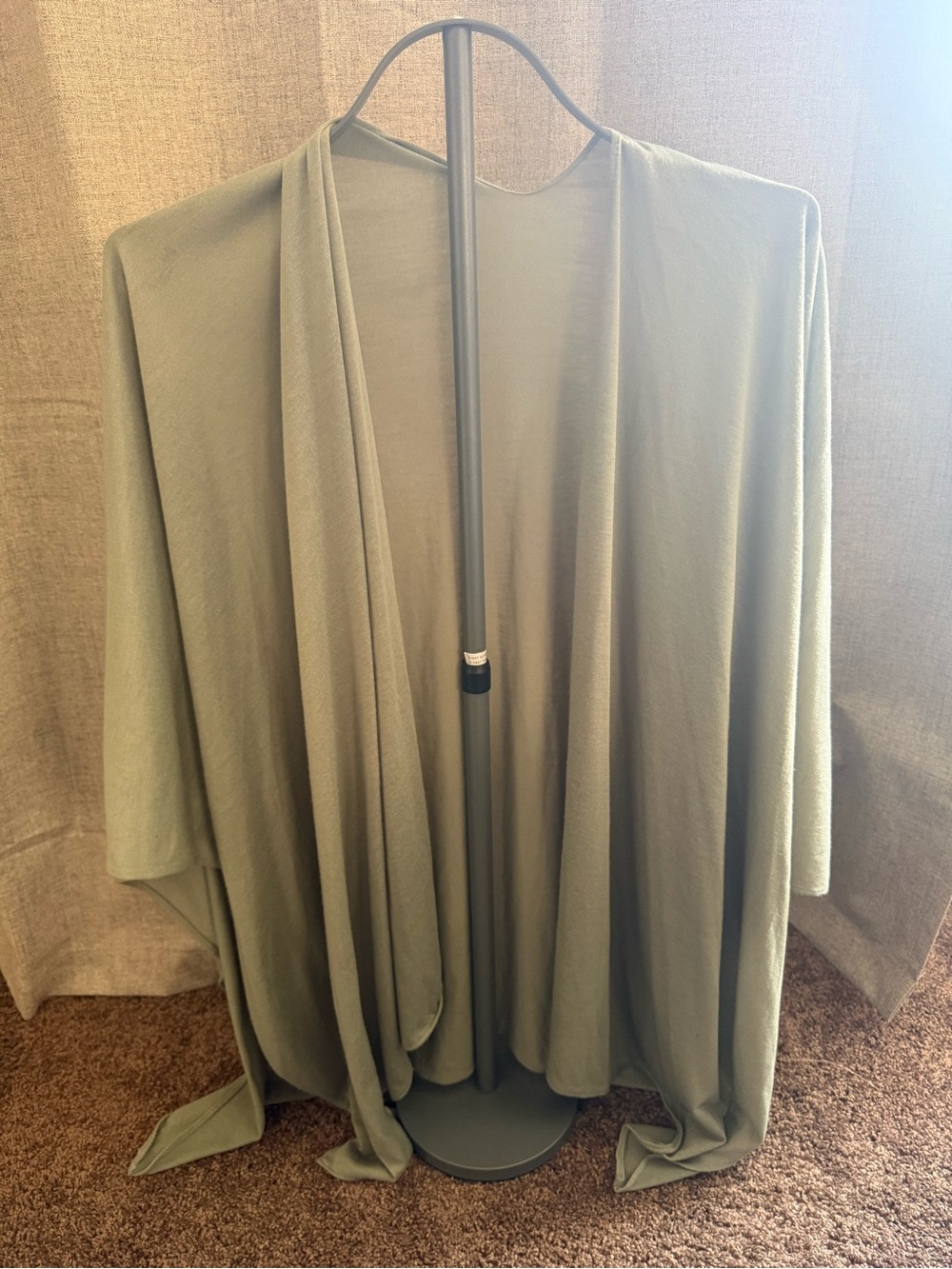 Maurices Olive Green Draped Open-Front Cape